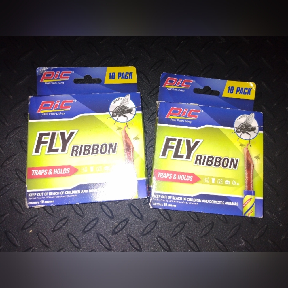 PIC- Pest Free Living 10 Pack Fly Ribbon Traps x 2
